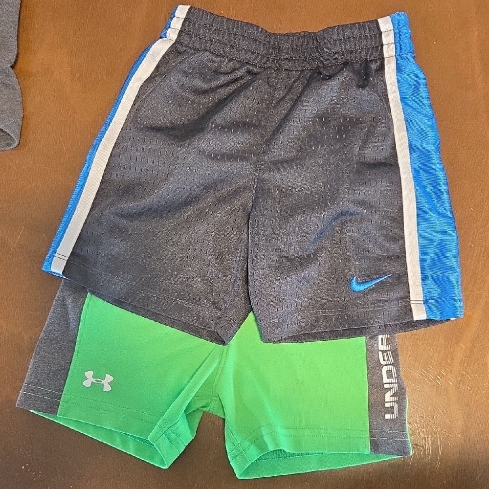Under Armour Kids Shorts - Green and Black
